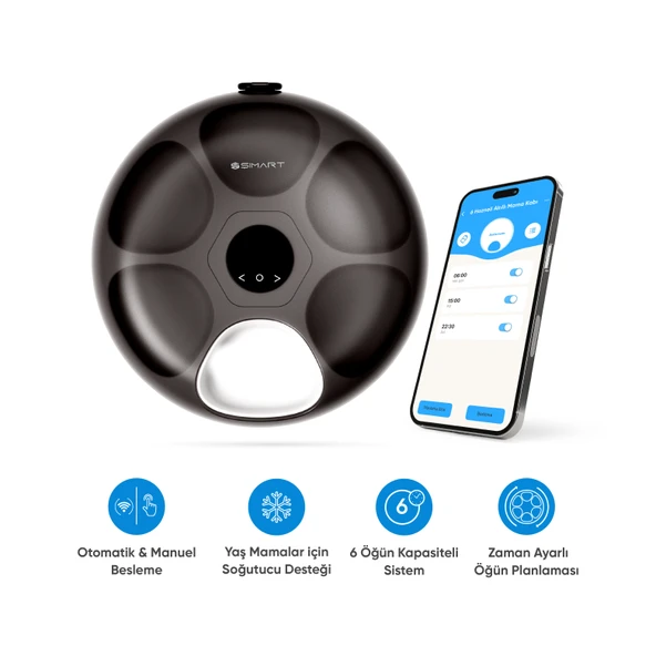 6 Hazneli Akıllı Mama Kabı