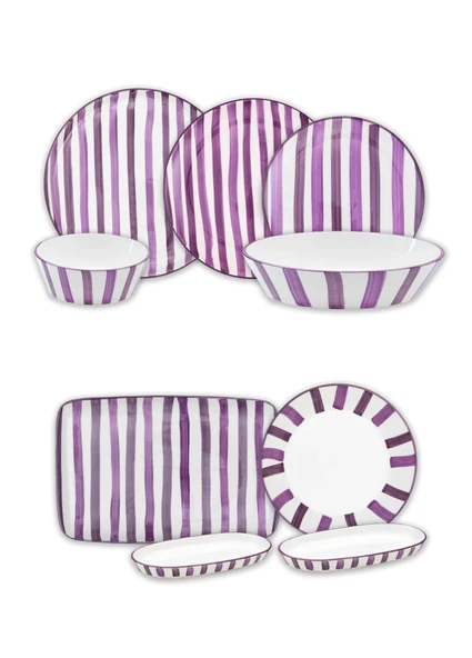 The Mia Joy Yemek Takımı 6 Kişilik 31 Parça Mor 3101 ürün görseli 1