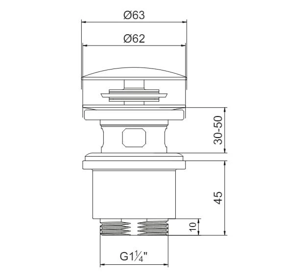 Yak Bas Bırak Taşmalı Lavabo Sifon Başlığı 102199625 - 2