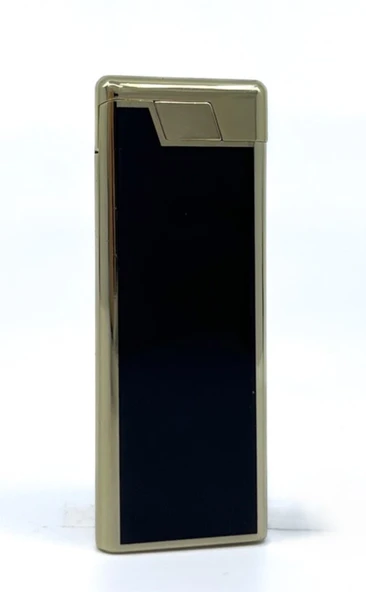 Metal Mum Alev Slim Çakmak Parlak Sarı Model -  4 - Resim 2