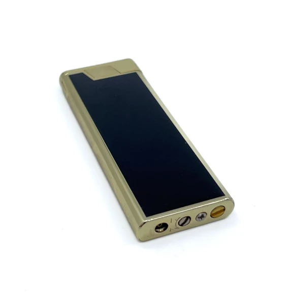 Metal Mum Alev Slim Çakmak Parlak Sarı Model -  4 - Resim 4