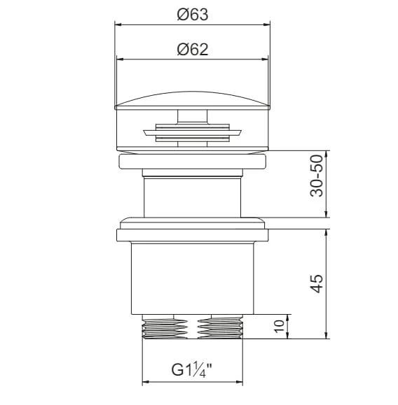 Yak Bas Bırak Taşmasız Lavabo Sifon Başlığı 102199627 - 2