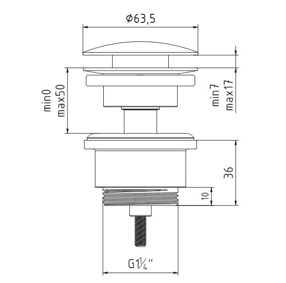 Yak Bas Bırak Taşmalı/Taşmasız Lavabo Sifon Başlığı 102199626 - 2