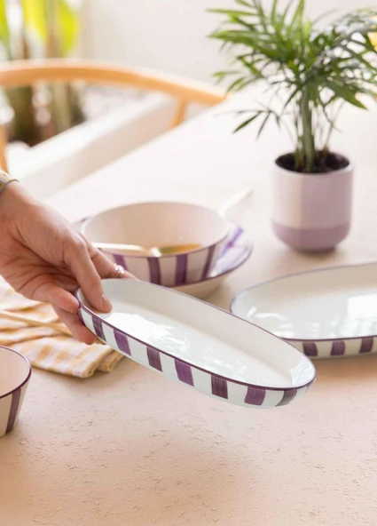 The Mia Joy Yemek Takımı 6 Kişilik 31 Parça Mor 3101 - Resim 6