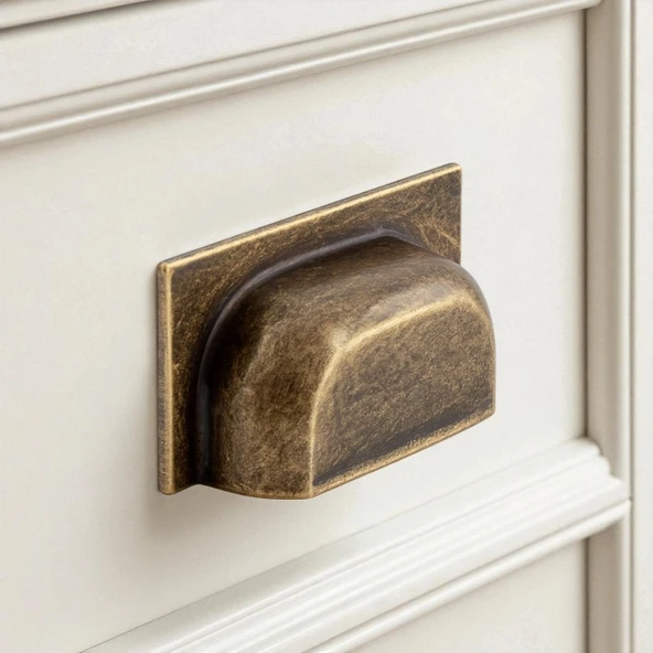 Vira Antik Sarı Metal Modern Kulp 64mm Mobilya Çekmece Dolap Kapak Kulpu Ergonomik Dayanıklı Tasarım - Resim 4