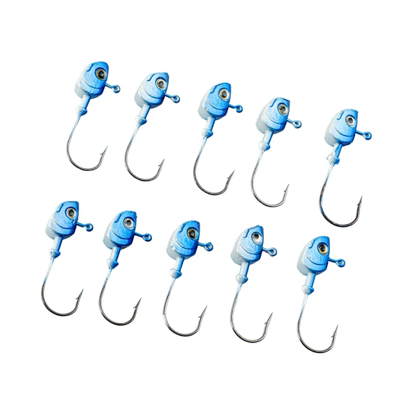 Jighead - Zoka - Kurşunlu Olta İğnesi - (XH-A 11) - Mavi Beyaz - 8 gr - 10 Adet ürün görseli 1