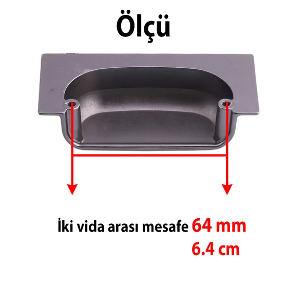 Vira Antik Sarı Metal Modern Kulp 64mm Mobilya Çekmece Dolap Kapak Kulpu Ergonomik Dayanıklı Tasarım - Resim 3
