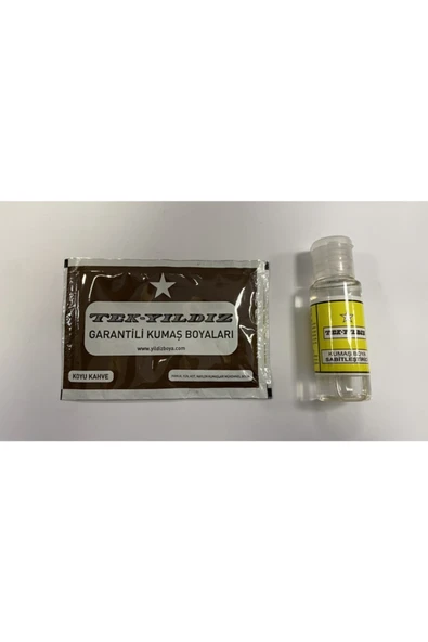 TekYıldız Koyu Kahverengi Kumaş Boyası ve Kumaş Boyası Sabitleyicisi - 1
