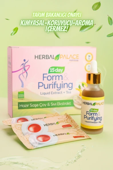 Herbal Palace 15 Günlük Detoks Programı Detoks Çay & Sıvı Ekstrakt - Resim 2