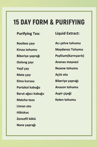 Herbal Palace 15 Günlük Detoks Programı Detoks Çay & Sıvı Ekstrakt - Resim 3