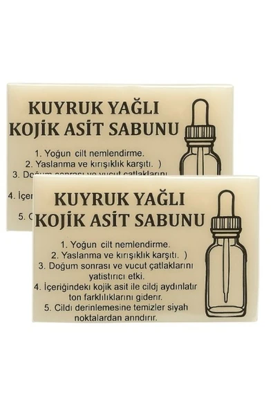 aleyna baharat 2 Adet Kuyruk Yağlı Kojik Asit Sabunu - 1
