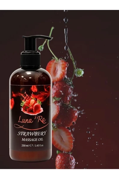 Lunara Masaj Yağı Yoğun Etkili Aromaterapi Vücut Masaj Spa Yağı Çilekli 250 ML - 1