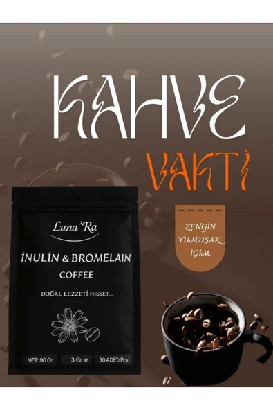 Lunara İnülin Ve Bromelain Coffee 2 ADET- 30 Şase Detox Kahve - 4