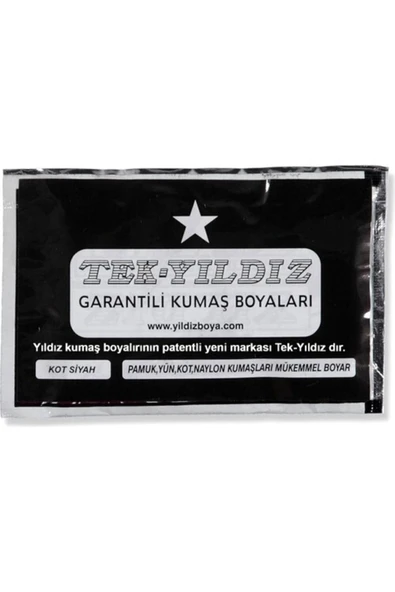 TekYıldız Tek Yıldız Kumaş Boyası Kot Siyah - 1