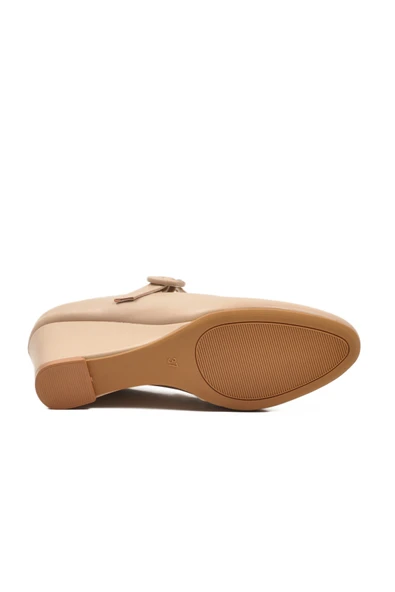 Ayakmod Bej Dolgu Topuklu Bantlı Kadın Casual Ayakkabı 312478 Z - 5