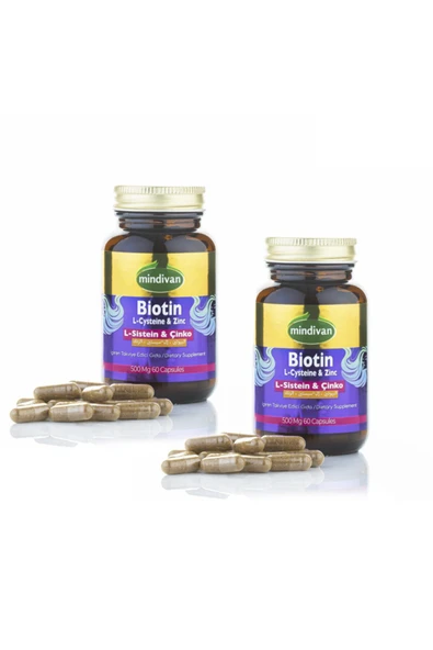Mindivan Biotin - L Sistein - Çinko x 2 Adet - 1
