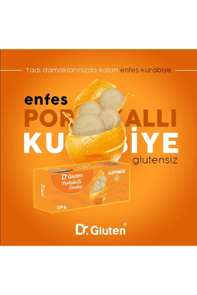 Dr.Gluten Glutensiz Portakallı Kurabiye 120 G - 1