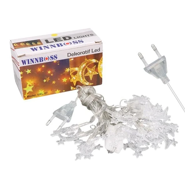 Winnboss WN-1181 5 Metre 20 Ledli Ay Yıldızlı Günışığı Sabit Led Dekoratif Aydınlatma 5 Watt - Resim 2