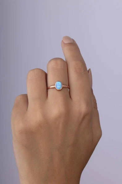 Gümüş Pazarım Yaprak Detaylı Manolya Çiçeği Ayarlamalı 925 Ayar Gümüş Kadın Yüzük - 3