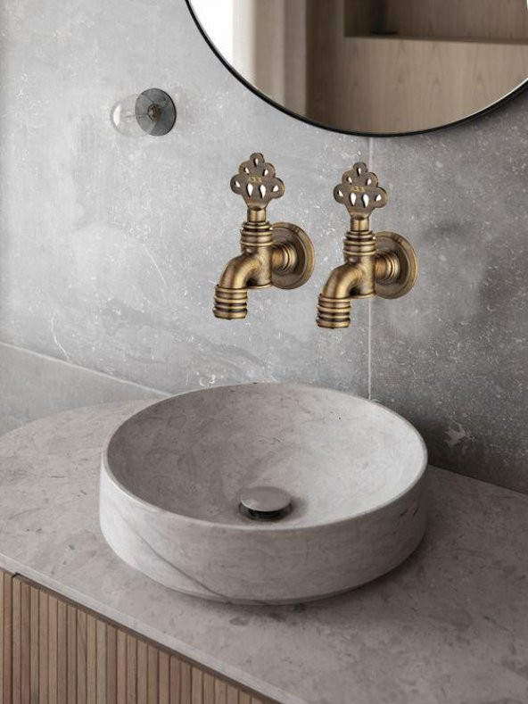 Eca Osmanlı Lavabo Musluğu Eskitme Musluk 102209002 - 3