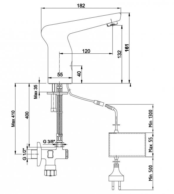 Eca Fotoselli Lavabo Bataryası Elektrikli 108108025 - Resim 2