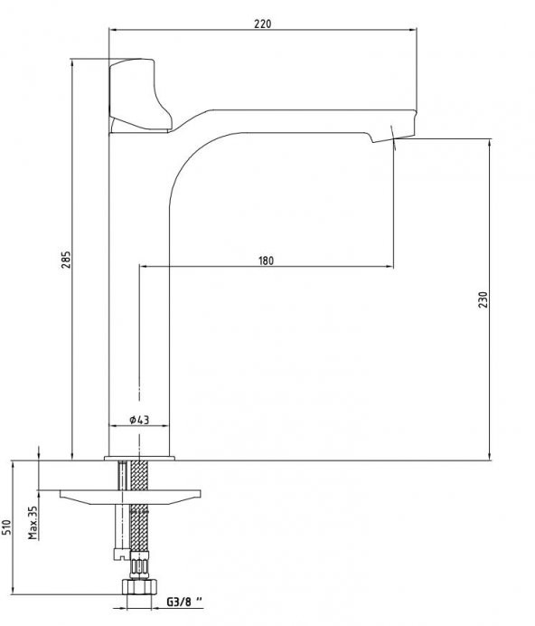 Eca Myra Yüksek Tip Lavabo Bataryası - Kırmızı 104308984 - 2