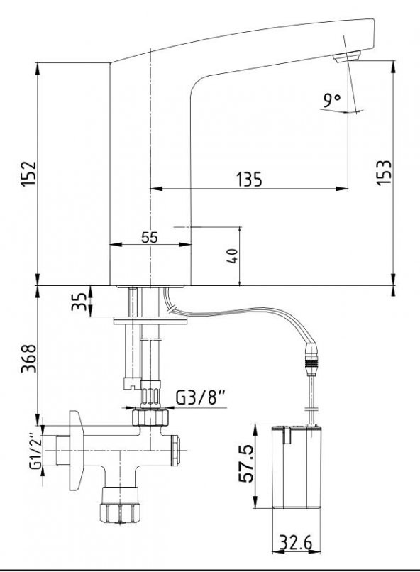E.C.A. 108108039 Fotoselli Pilli Lavabo Bataryası - 2