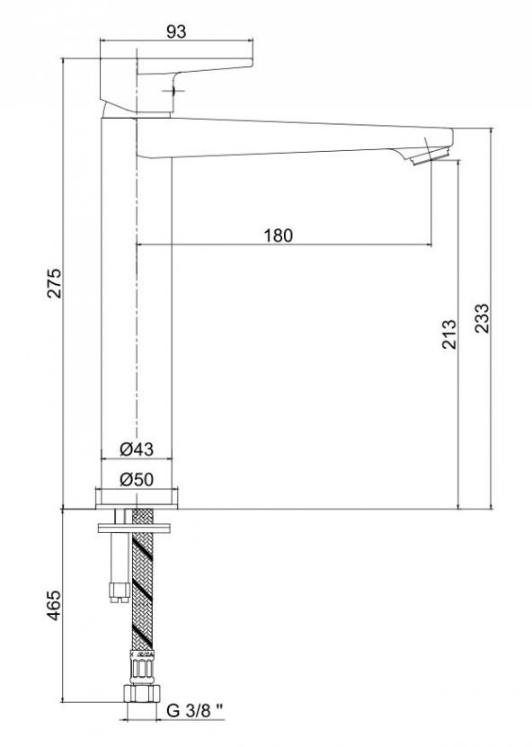 Eca Dalia Yüksek Tip Lavabo Bataryası 102188114 - Resim 2