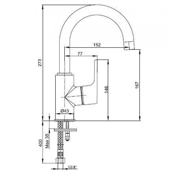 Eca Luna Lavabo Bataryası Kuğu Borulu 102108953 - 2
