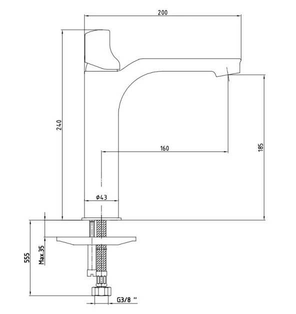 Eca Myra Orta Boy Lavabo Bataryası 102108983H - 2