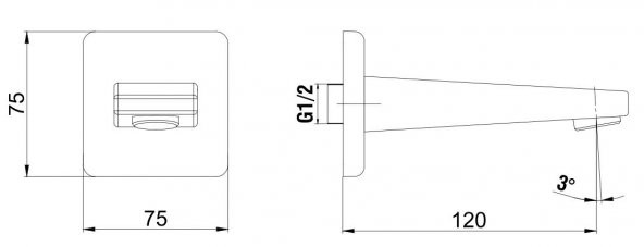 Eca Dalia Ankastre Gömme Banyo Bataryası Çıkış Ucu 102159212-K - Resim 2