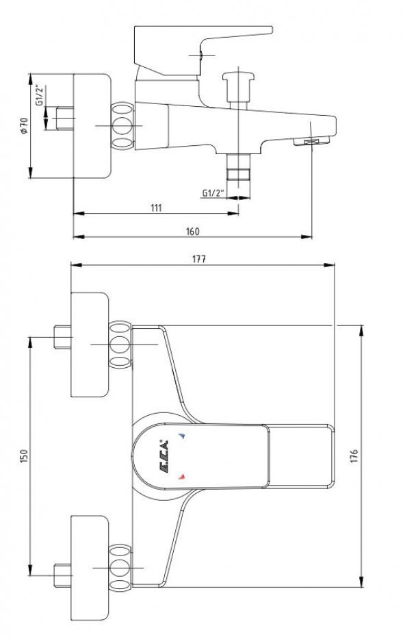 E.C.A. 102102488 Dalia Banyo Bataryası - 2