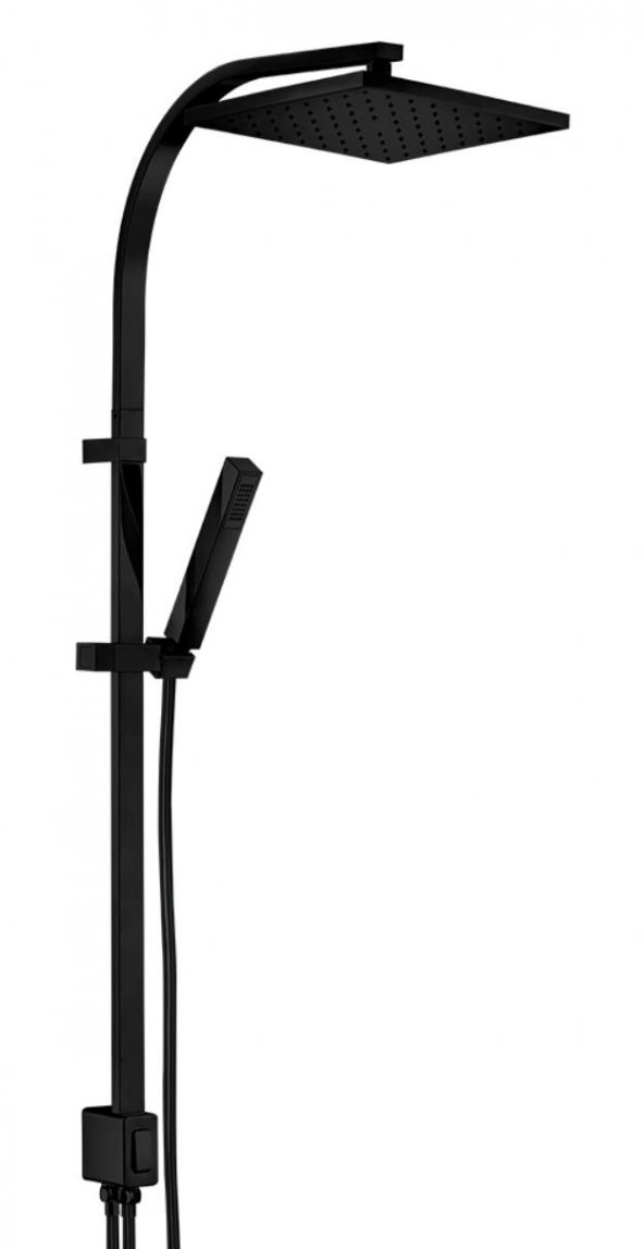 Eca Tiera Yağmurlama Tepe Duş Seti (Mat Siyah) 102158012C1