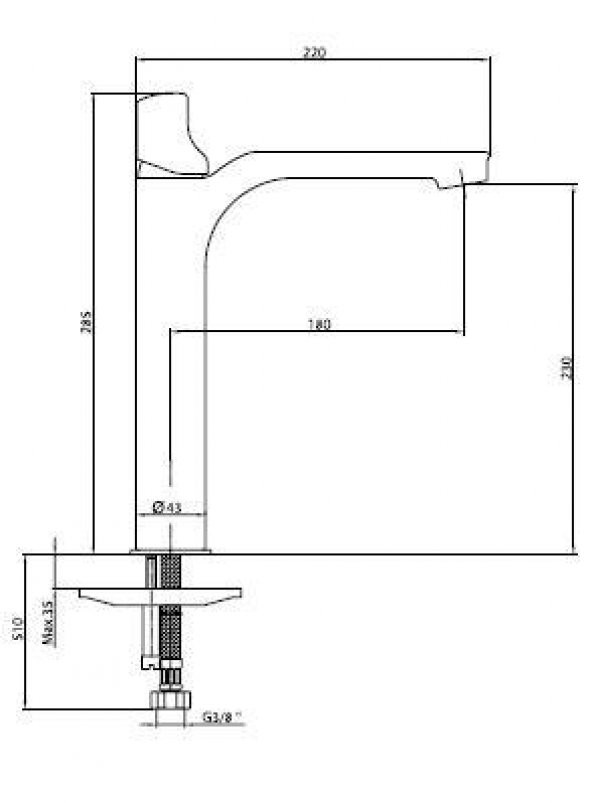 Eca Myra Yüksek Tip Çanak Lavabo Bataryası 102108984H - Resim 3