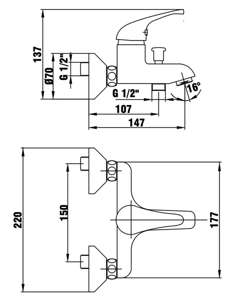 Ar Allegra Banyo Duş Bataryası 102102521 - Resim 2
