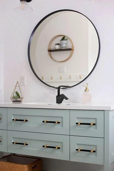 Ar Lunetta Lavabo Bataryası Mat Siyah Kuğu Borulu 103588108 - 3