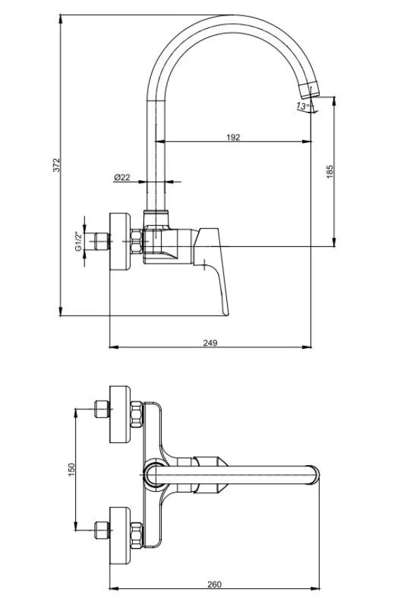 Eca Niobe Aplike Duvardan Mutfak Eviye Evye Bataryası 102107270 - 2