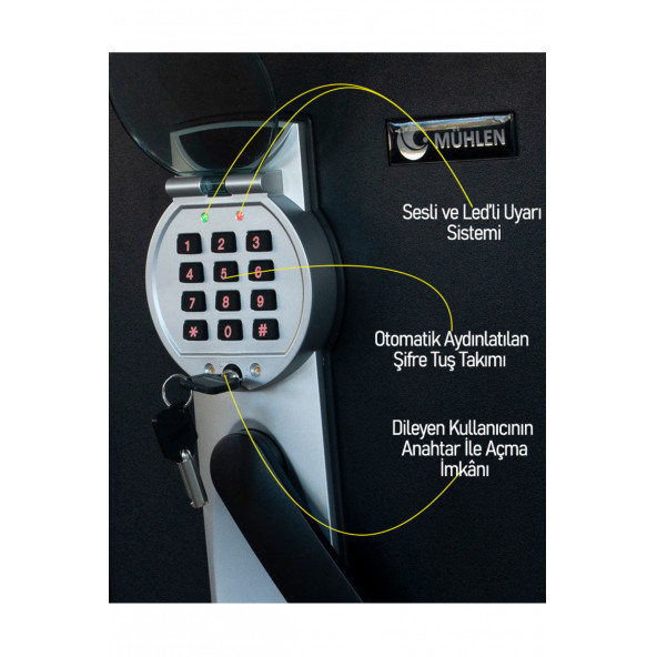 MÜHLEN FIRE SAFE YG 2087 YANGINA VE SUYA KARŞI DAYANIKLI PARA VE DEĞERLİ EŞYA KASASI - 3