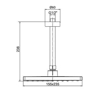 Ar Knidos Duş Başlığı Tepe Duşu ECA Garantili 102145041 - 2