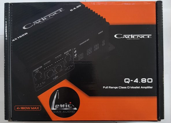 Cadence Q-4.80 4X160W 4 Kanal Mini Oto Amfi Anfi