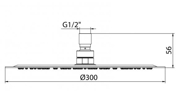 Eca İnce Tavandan Duş Başlığı Yuvarlak (30 cm) 102145014 - 2