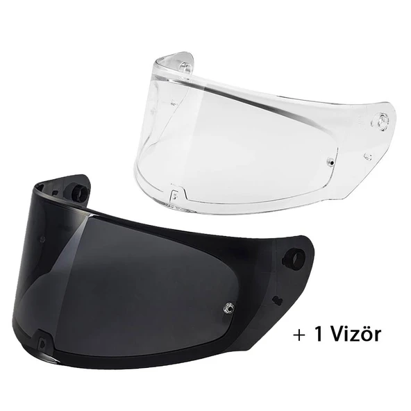 LS2 RAPID 2 R MAT SİYAH MOTOSİKLET KASKI SİYAH VE ŞEFFAF VİZÖR + SPOİLER - Resim 3