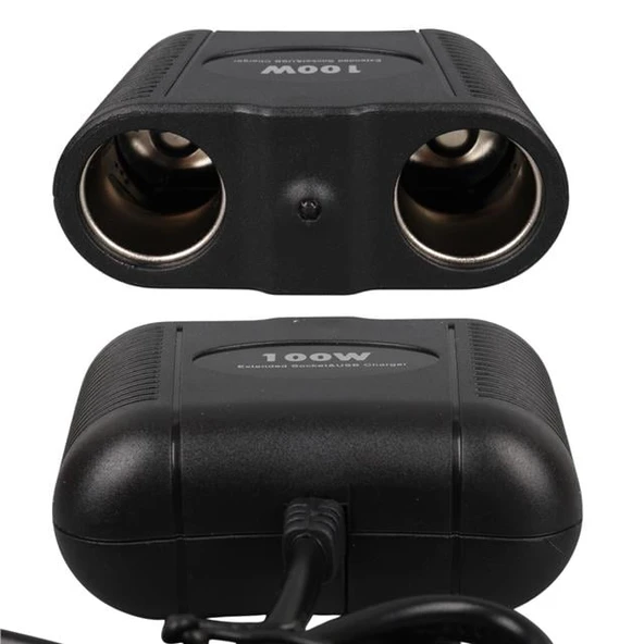 Olesson 1642 12-24V 100W 70cm Kablolu 2'li Araç Çakmak Çoklayıcı - Resim 4