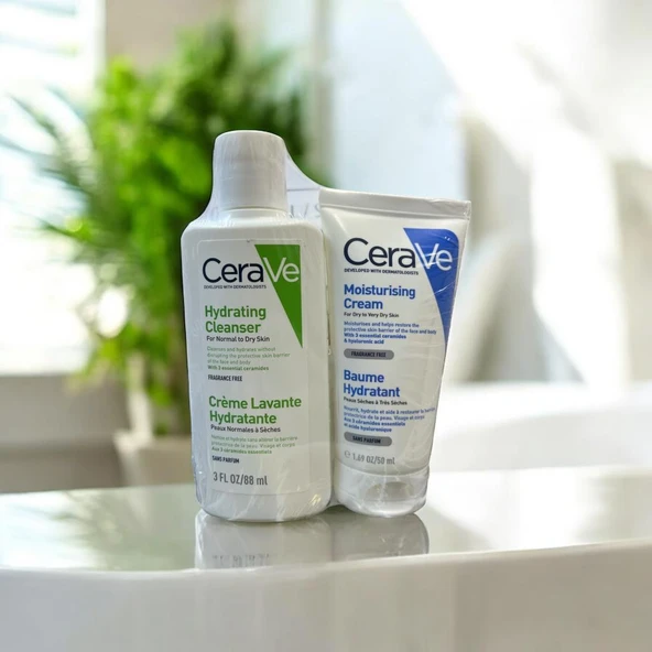 Cerave Nemlendiren Temizleyici 88 Ml + Nemlendirici Krem 50 Ml - 1