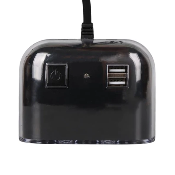 Olesson 1505 12-24V Çift USB Girişli 120W 80cm Kablolu 3'LÜ Araç Çakmak Çoklayıcı - Resim 3