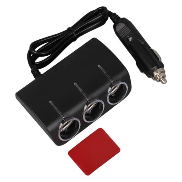 Olesson 1521 12-24V 120W 80 CM Kablolu 3'LÜ Araç Çakmak Çoklayıcı - Resim 5