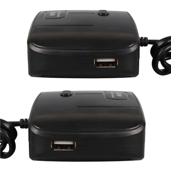 Olesson 1635 12-24V Çift USB Girişli 100W 70 CM Kablolu 3'LÜ Araç Çakmak Çoklayıcı 100x66x40mm - 3