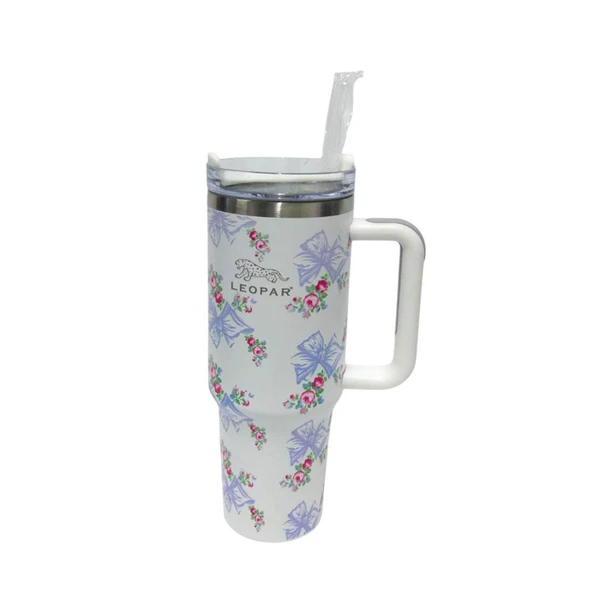 Cooker YK1549 Pipetli 1,2 lt Çelik Bardak Termos Beyaz - 1