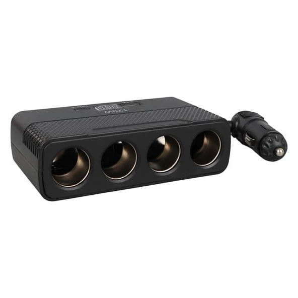 Olesson 2014 12-24V Type-C + USB-A Girişli 120W 80cm Kablolu 4'lü Araç Çakmak Çoklayıcı - Resim 2
