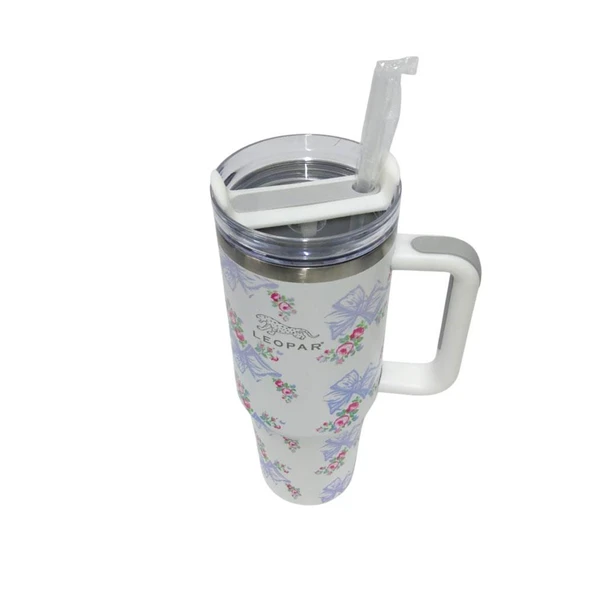 Cooker YK1549 Pipetli 1,2 lt Çelik Bardak Termos Beyaz - 2